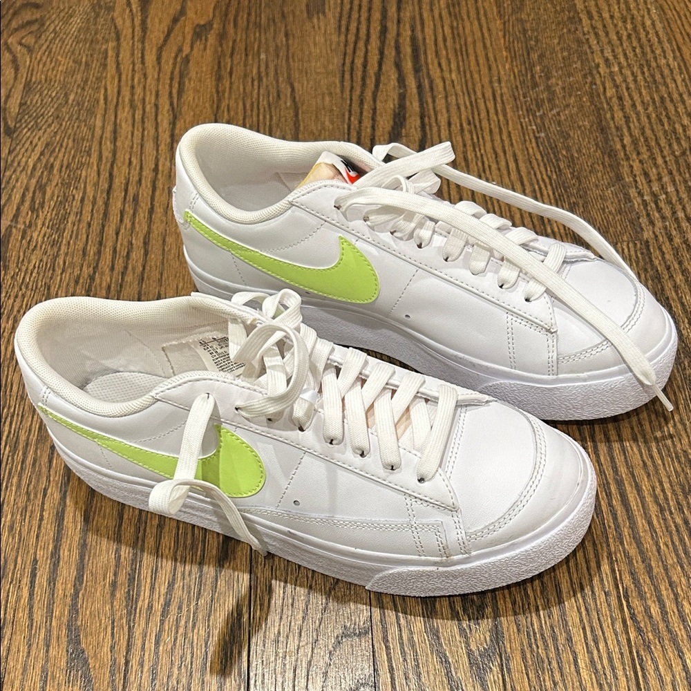 Nike Women’s Blazer Low Platform White Lemon Twist Sneakers